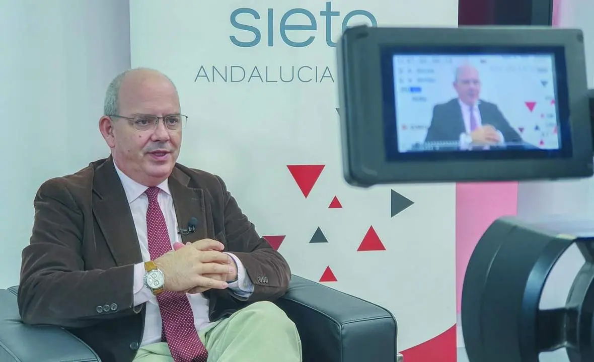 Javier S&aacute;nchez Rojas durante la entrevista en 7 TV - Rafael Dom&iacute;nguez