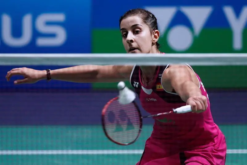 Carolina Mar&iacute;n en el Abierto de Francia. - EFE