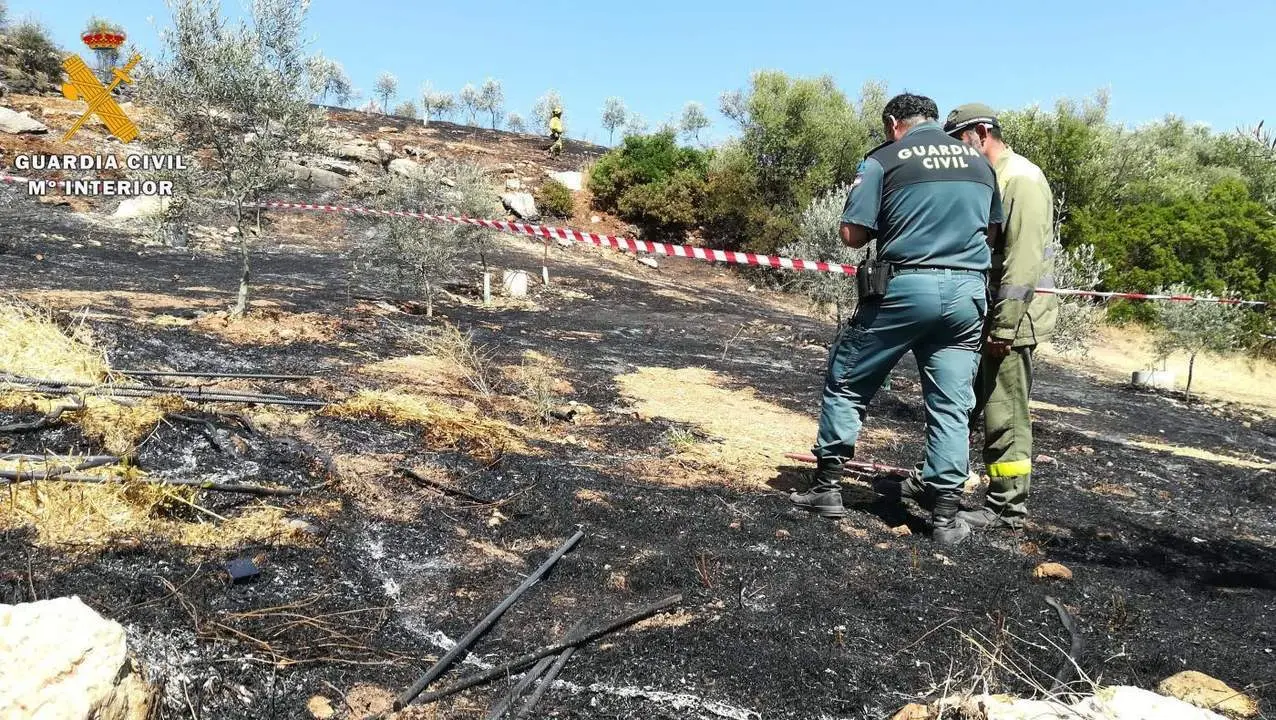 Incendio forestal en Carcabuey. - AI