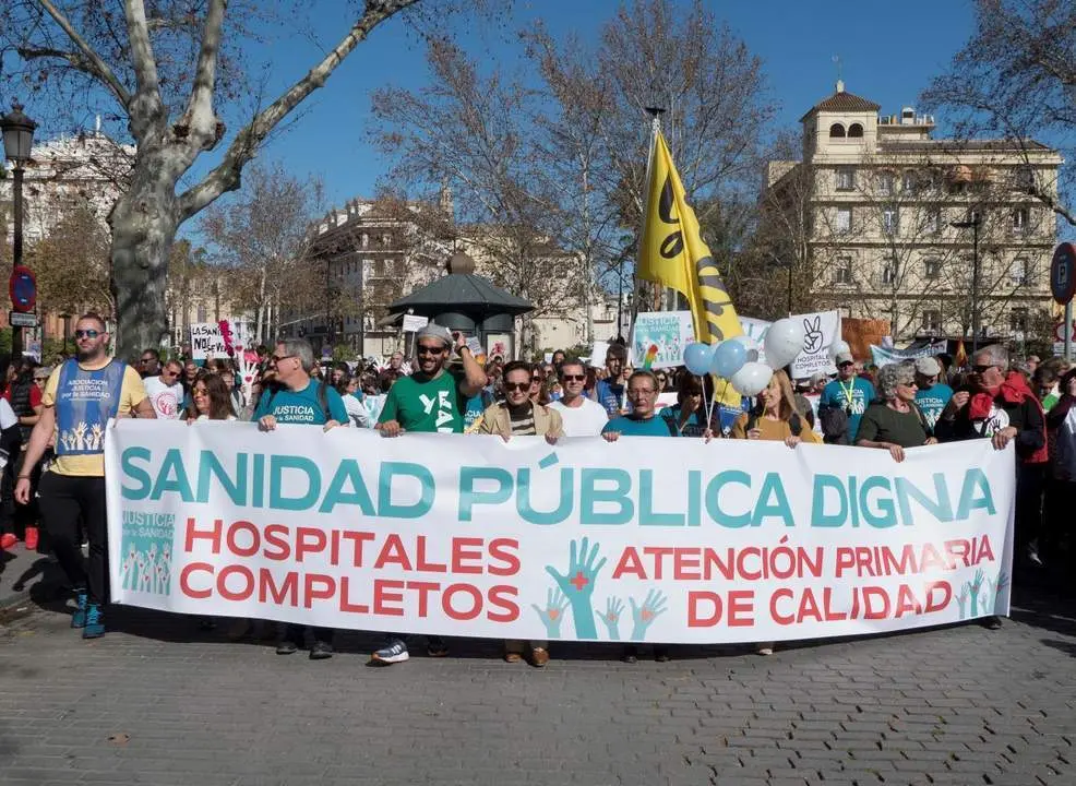 La protesta por la situaci&oacute;n de la sanidad. - Efe