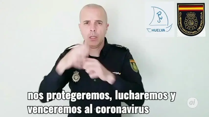 Gui&ntilde;o de la Polic&iacute;a Nacional de Huelva a las personas sordas