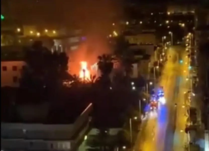 Lugar del incendio. - 