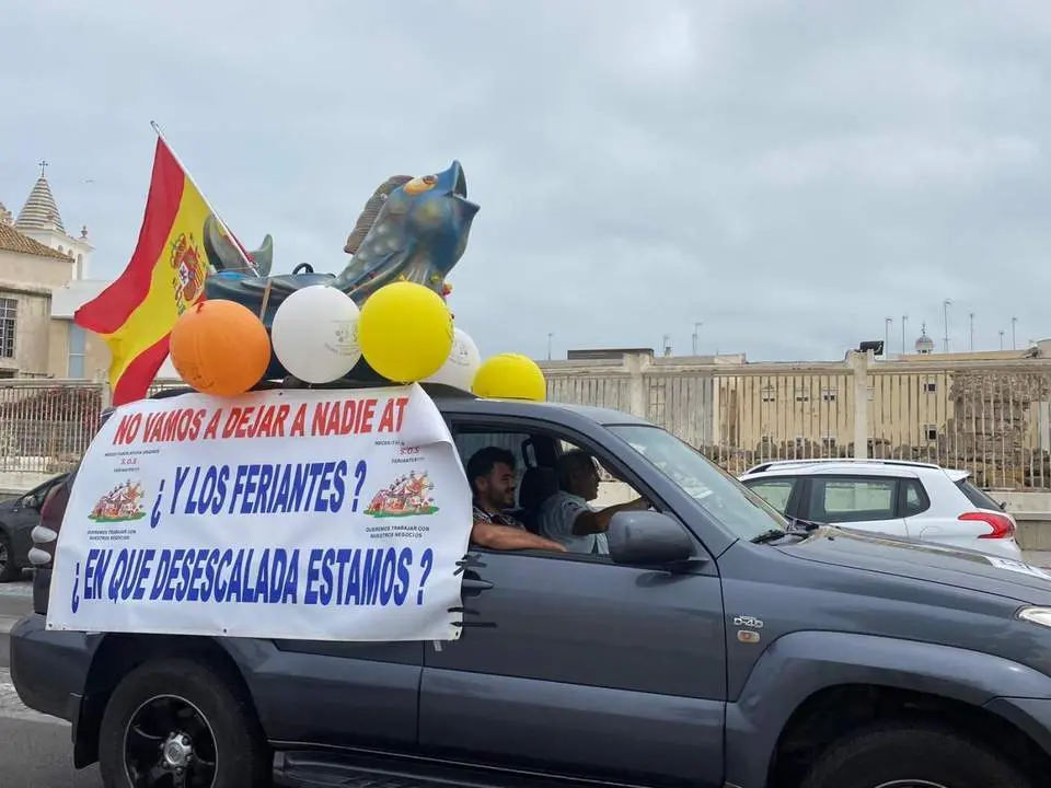 Protesta de los feriantes de la provincia de C&aacute;diz. - 