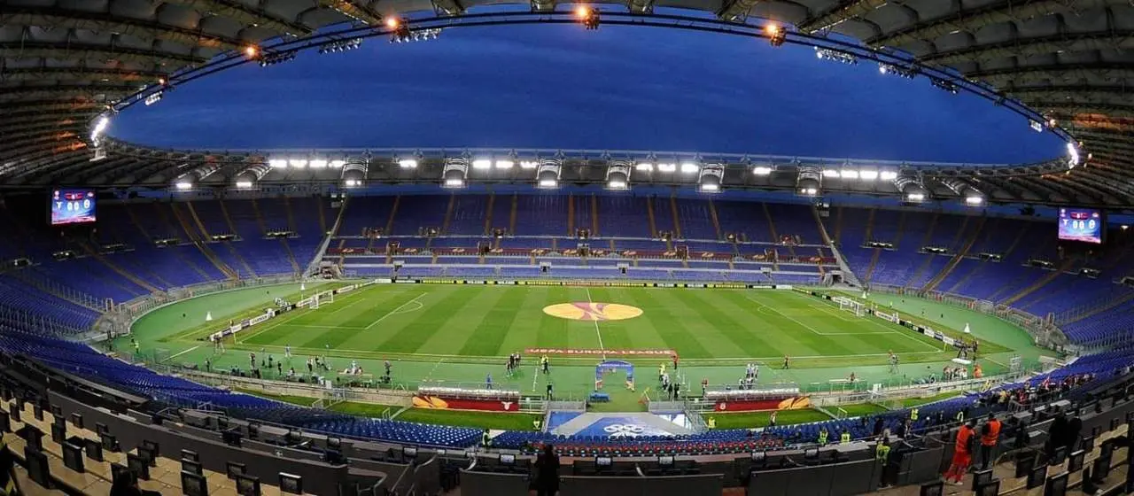 Imagen del Ol&iacute;mpico de Roma vac&iacute;o antes de un encuentro europeo - fifa
