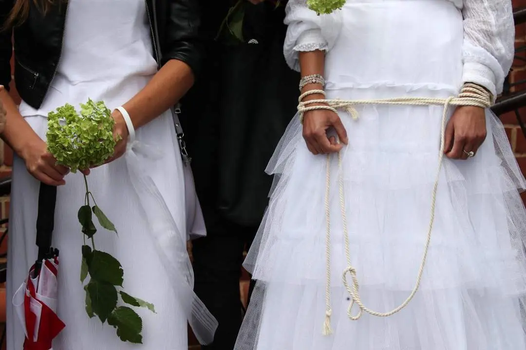 Mujeres protestan en Bielorrusia. - EFE