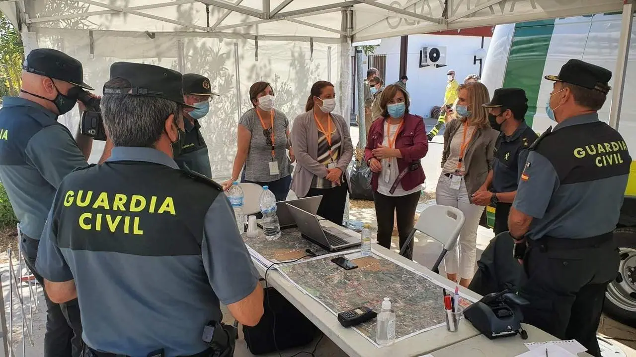 La delegada del Gobierno en el puesto de mando. - VH