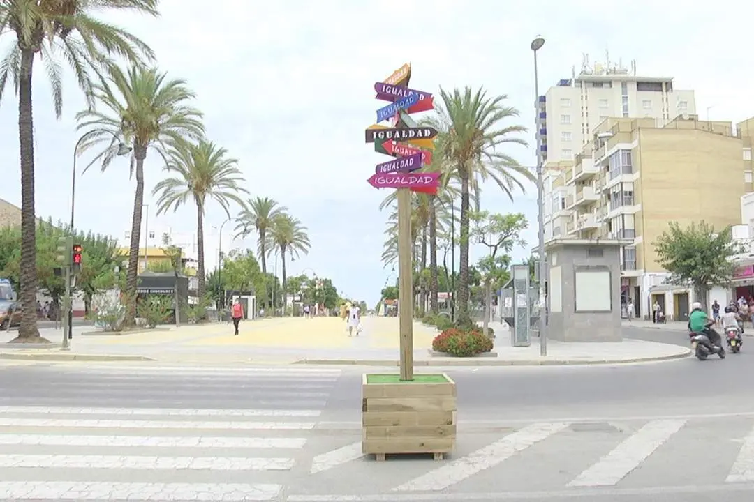 Poste ubicado en las inmediaciones de La Calzada - A. I.