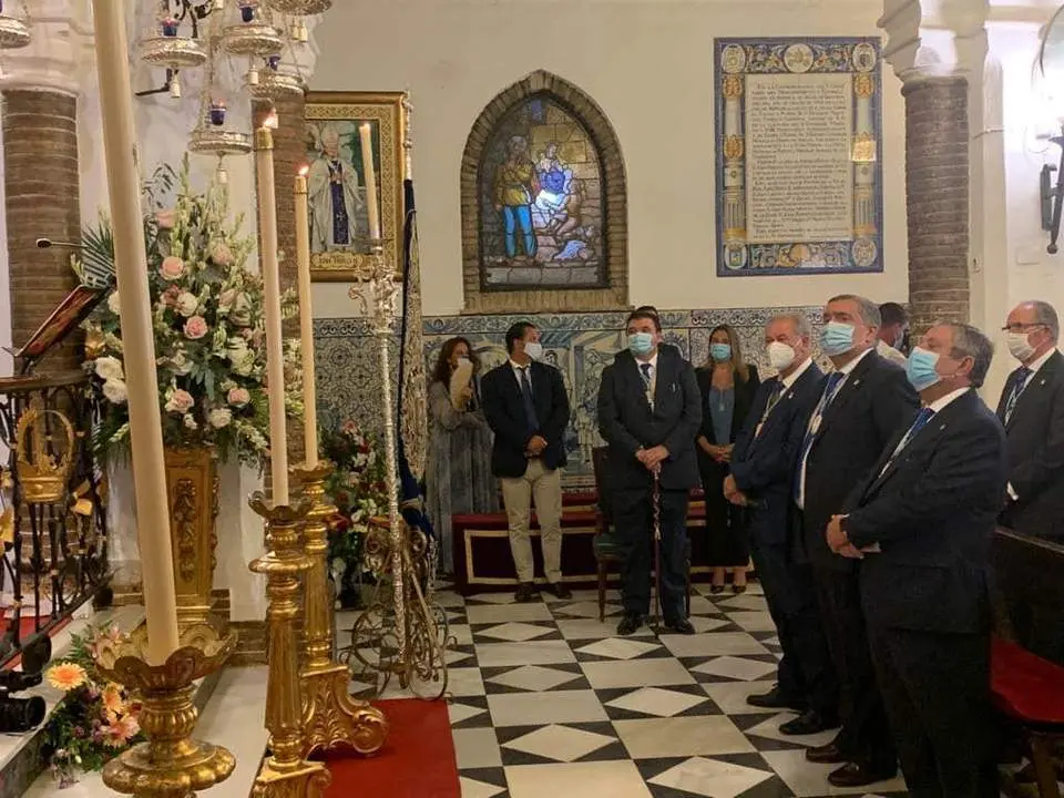 Una celebraci&oacute;n &iacute;ntima del d&iacute;a de la Virgen de la Cinta en su Santuario