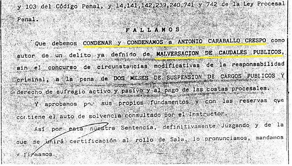 Sentencia sobre Caraballo. - Viva