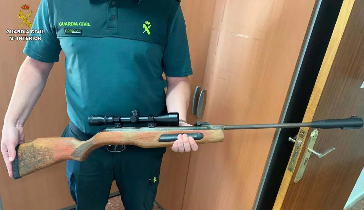 Arma empleada por el investigado. - VH
