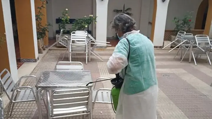 Desinfecci&oacute;n en los salones de la Palma. - A. I.