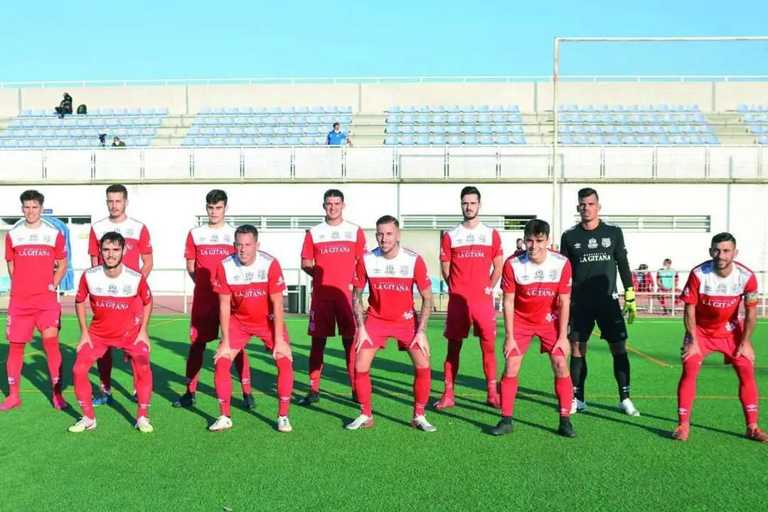 Once inicial que present&oacute; la UD Algaida en su visita al Xerez DFC B - UDA