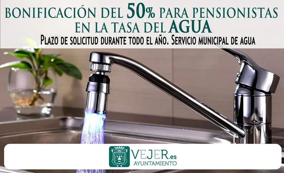 Cartel anunciador de la bonificaci&oacute;n.  - Ayuntamiento de Vejer