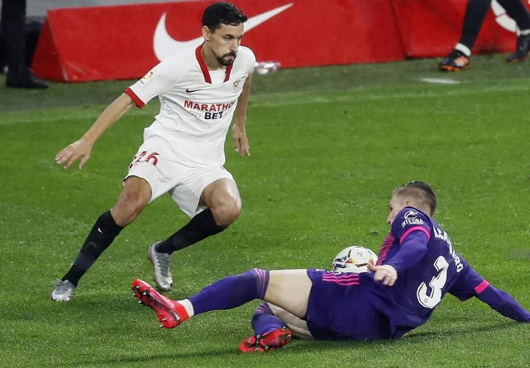Jes&uacute;s Navas durante el duelo ante el Valladolid de la pasada jornada. - efe