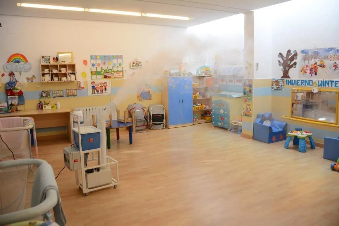 Desinfecci&oacute;n de un aula con ozono. - VH
