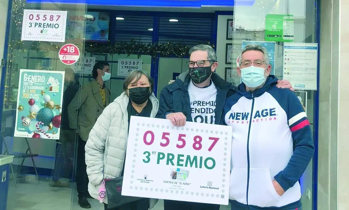 La administraci&oacute;n 'Do&ntilde;a Pepa' de M&aacute;laga vende 50 boletos del tercer premio del Sorteo de 'El Ni&ntilde;o'. - P.A./Cedida