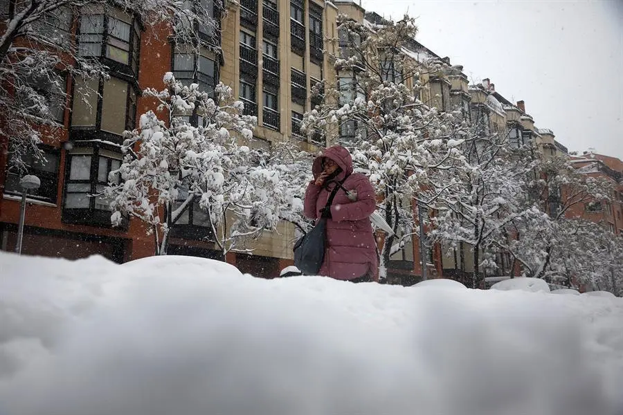 Nevada en Madrid. - EFE