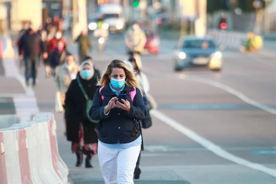 Uso de mascarillas en Gibraltar. - EFE