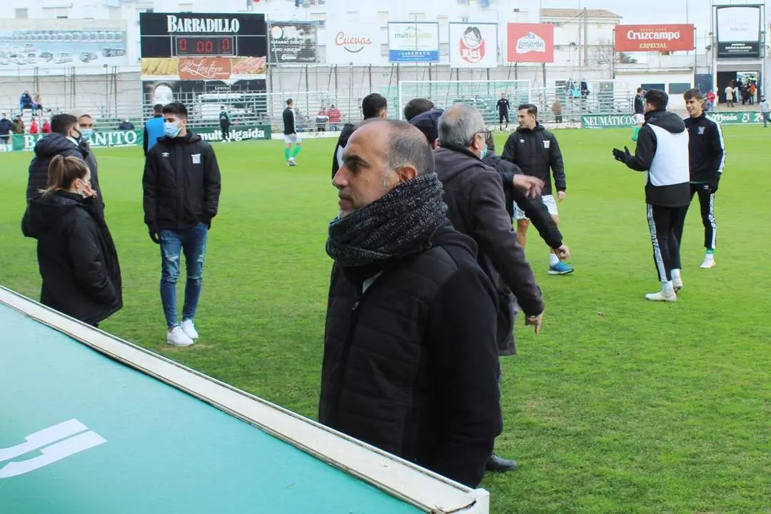 Romerito antes de que el Atl&eacute;tico Sanluque&ntilde;o se enfrentar&aacute; al Algeciras en El Palmar - Ra&uacute;l J. Bustillos