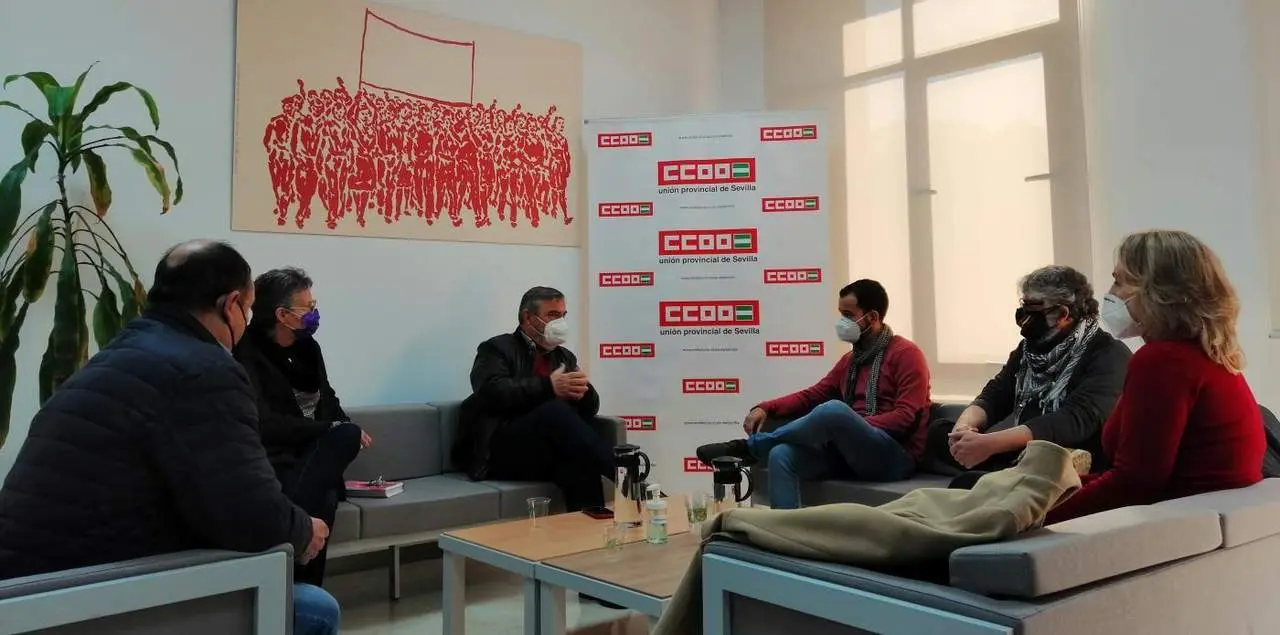 Reuni&oacute;n entre CCOO e IU.  - CCOO