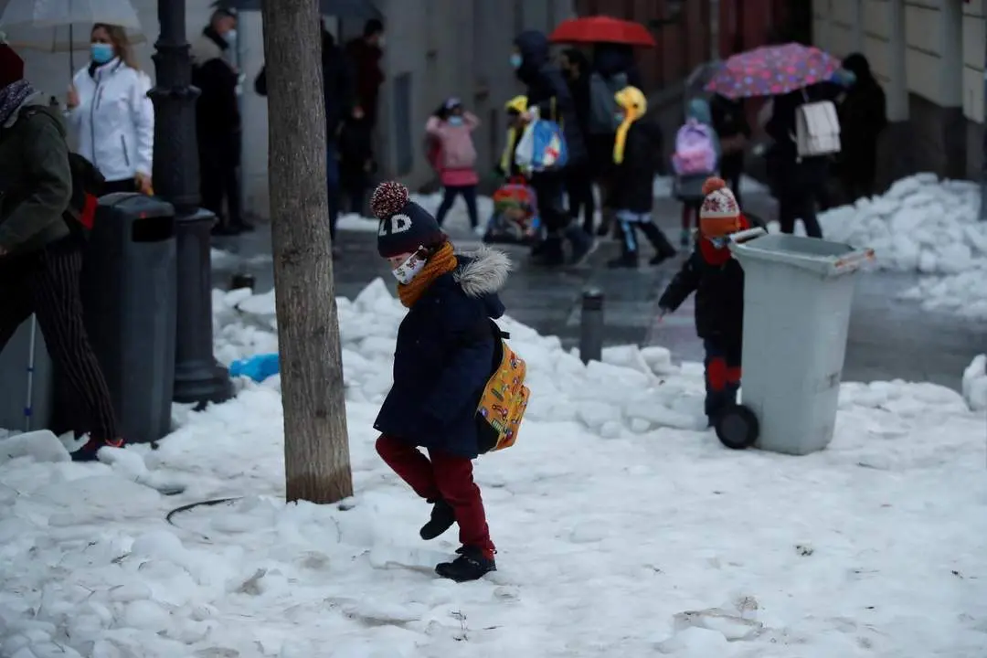 Madrid bajo un manto de nieve. - EFE