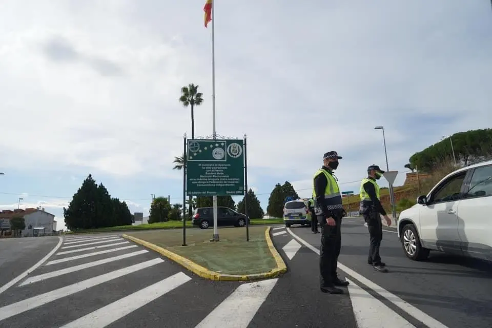 Control en un acceso a Ayamonte. - VH