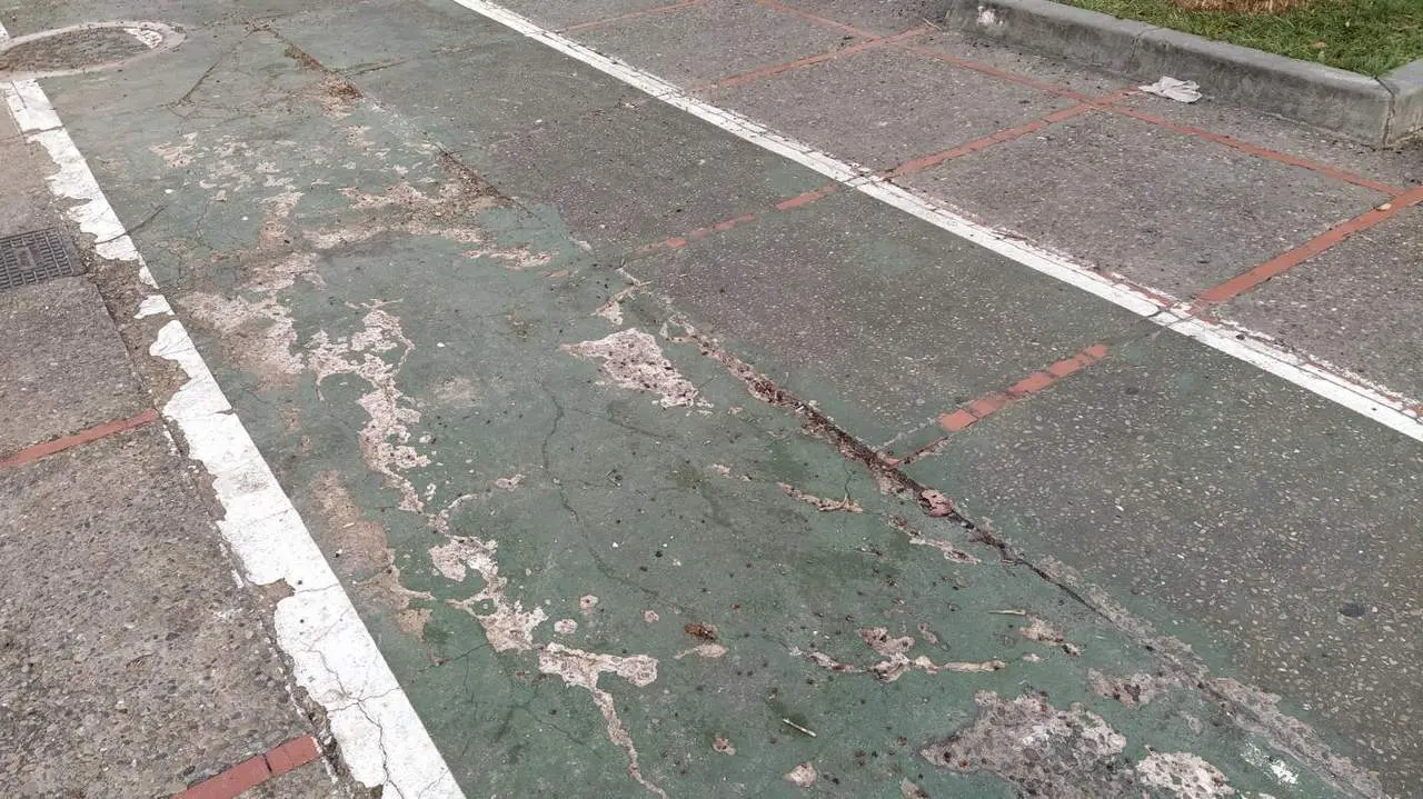Lo que queda de un carril-bici. - 