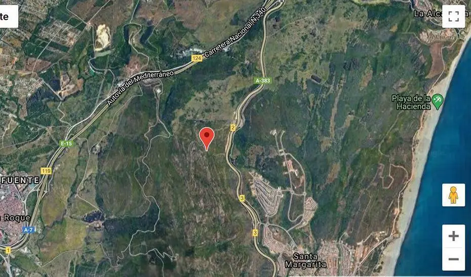 Zona del suceso. - Junta de Andaluc&iacute;a
