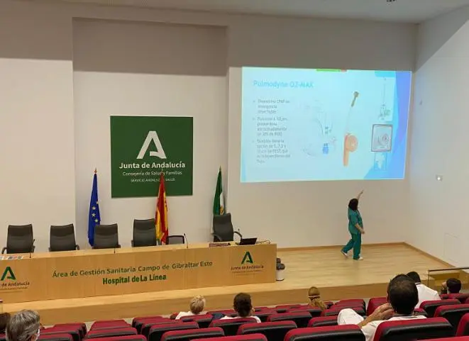 Actividad formativa en el Hospital de La L&iacute;nea en una imagen de archivo. - A. I.