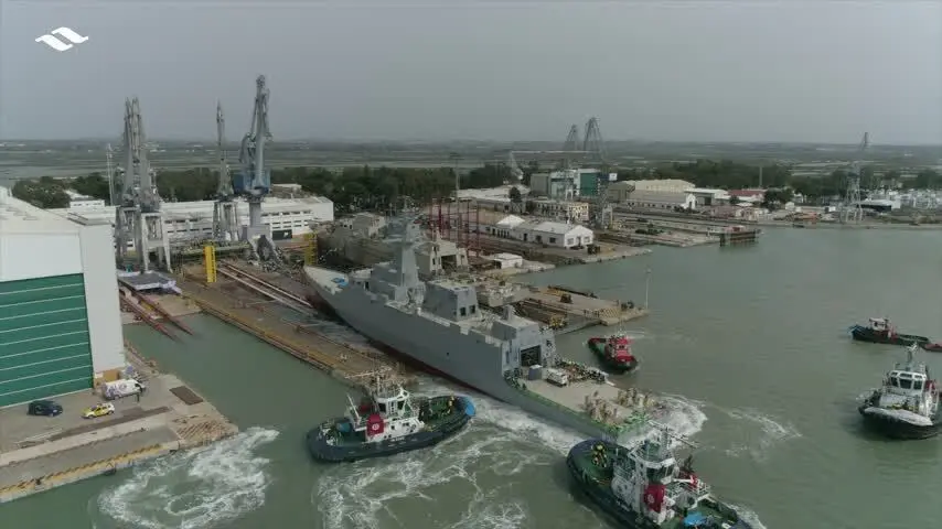Navantia bota en el astillero de San Fernando la tercera corbeta para Arabia Saud&iacute;