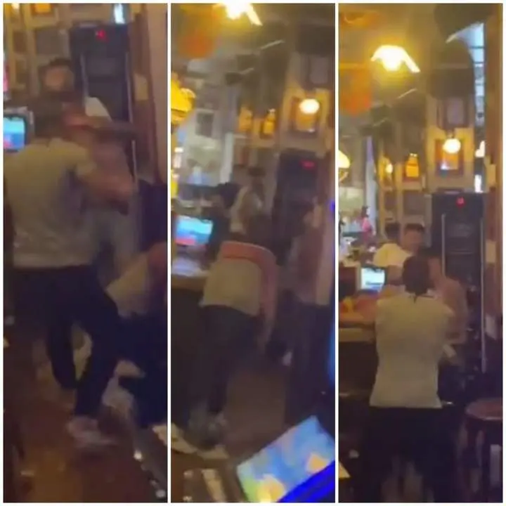 Momentos de la pelea. - Twitter @emorenop89