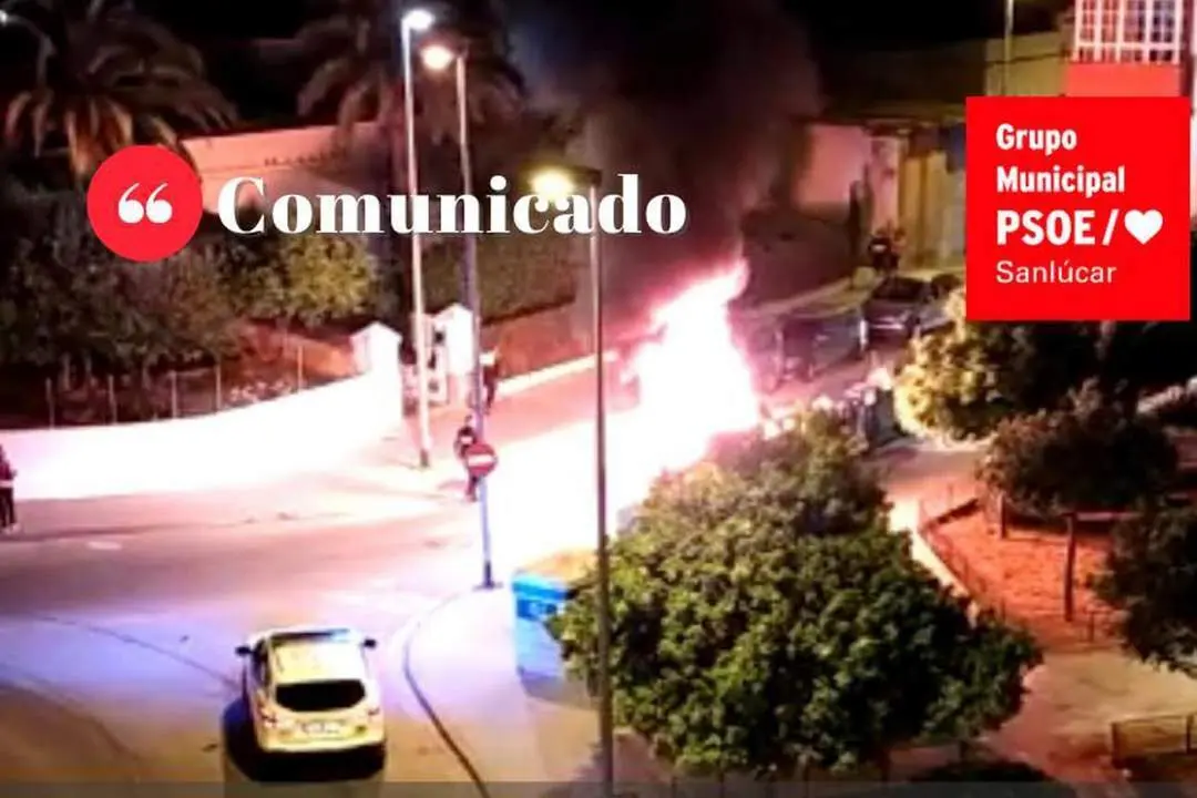 Imagen tomada desde bastante altura de los dos &uacute;ltimos contenedores que  han salido ardiendo - GMS