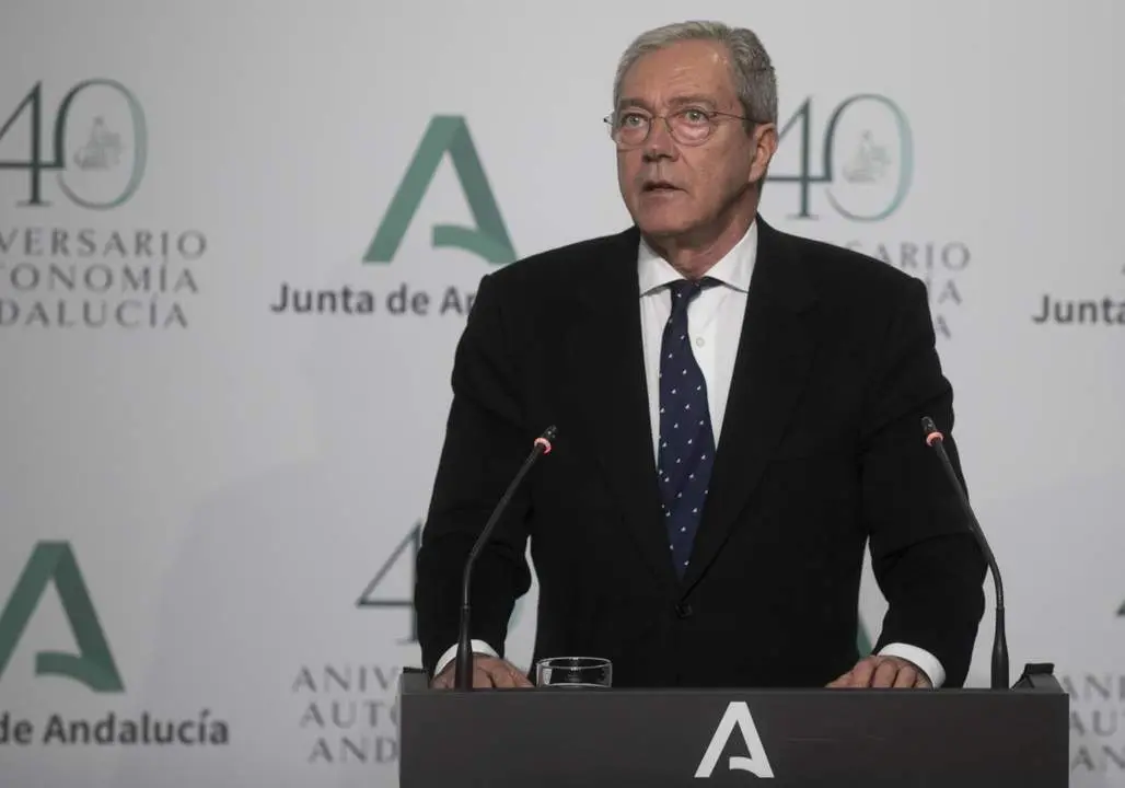 El consejero de Transformaci&oacute;n?Econ&oacute;mica, Rogelio Velasco, tras el Consejo de Gobierno celebrado. - EP