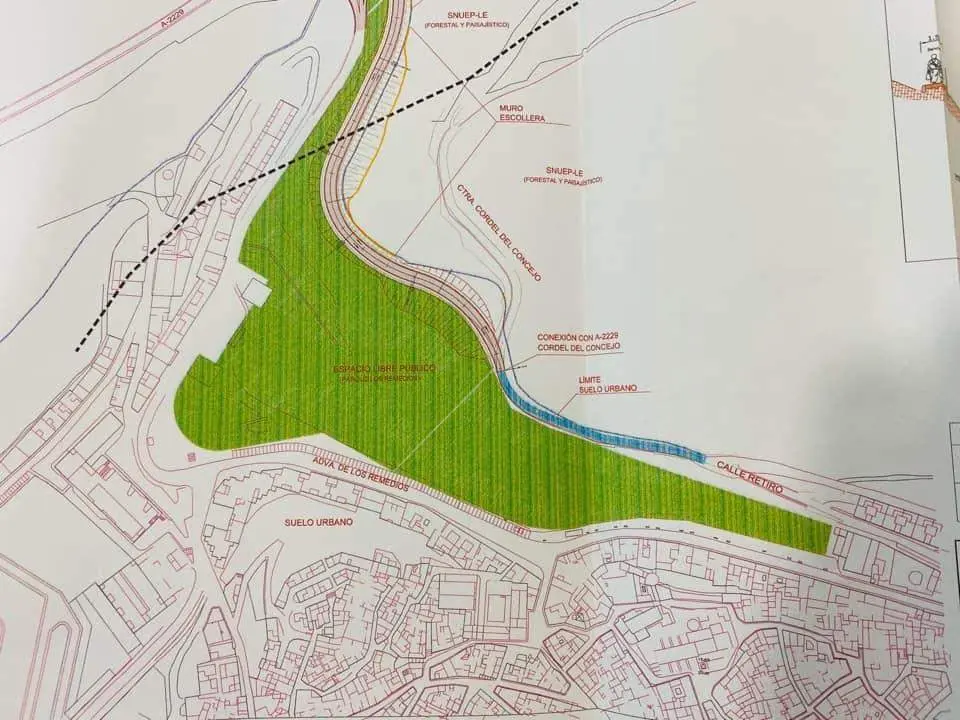 Plano de las obras del segundo tramo de la circunvalaci&oacute;n.  - 