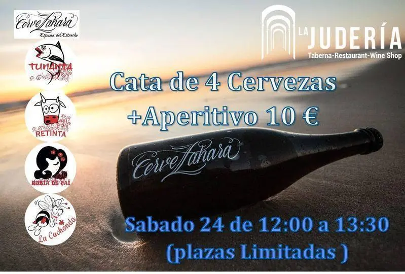 Cartel anunciador de la cata de Cervezahara en La Juder&iacute;a. - 