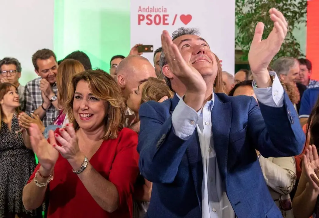 Susana D&iacute;az y Juan Espadas.  - EFE