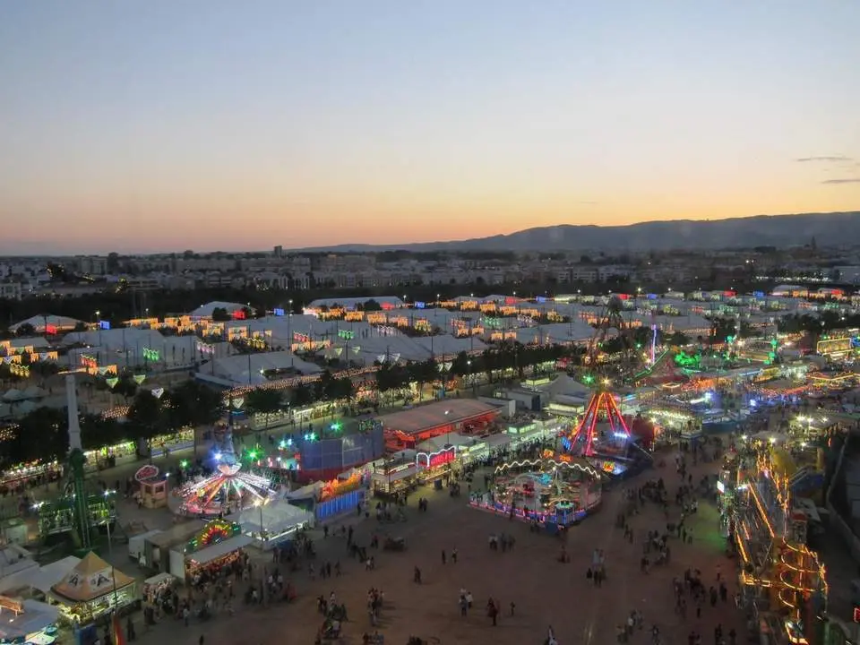 Imagen de la Feria de C&oacute;rdoba vista desde la noria. - Europa Press