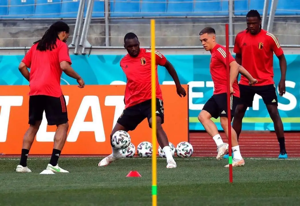 Entrenamiento de B&eacute;lgica. - EFE
