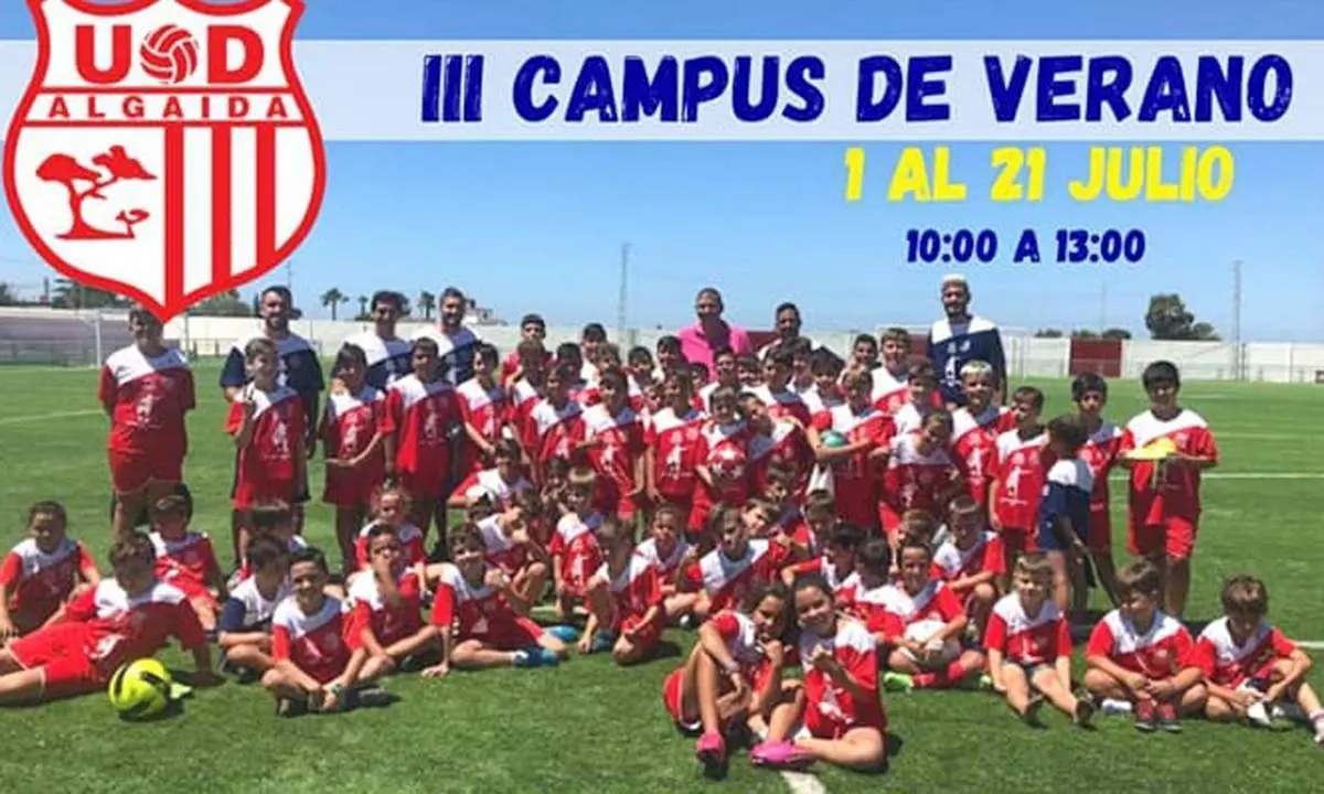 Parte del cartel anunciador del III Campus de Verano de la UD Algaida - UDA