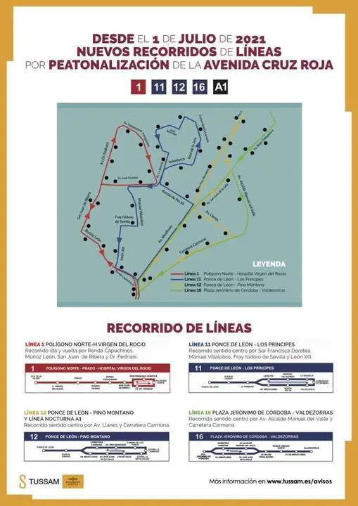 Las modificaciones de las l&iacute;neas. - Ayto