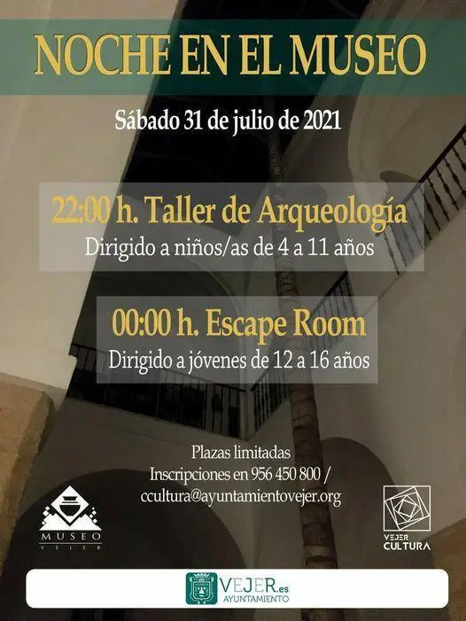 Cartel anunciador de la actividad 'Noche en el museo'. - 