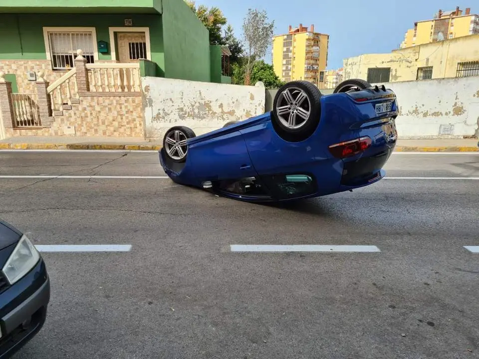 Accidente de tr&aacute;fico en La Granja. - A. I.