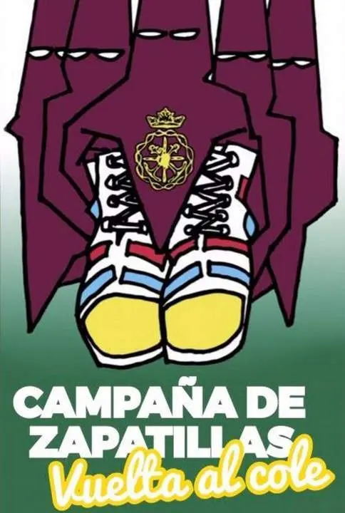 Cartel campa&ntilde;a de zapatillas-vuelta al cole. - EP
