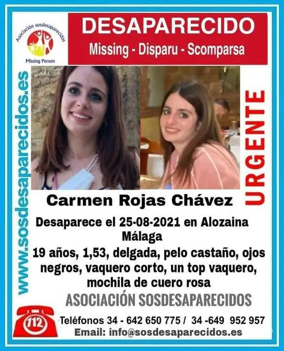 Cartel de la b&uacute;squeda. - SOS Desaparecidos