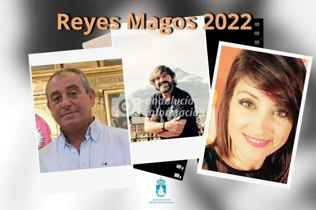 Los tres Reyes Magos del 2022 en Sanl&uacute;car de Barrameda - A. I.
