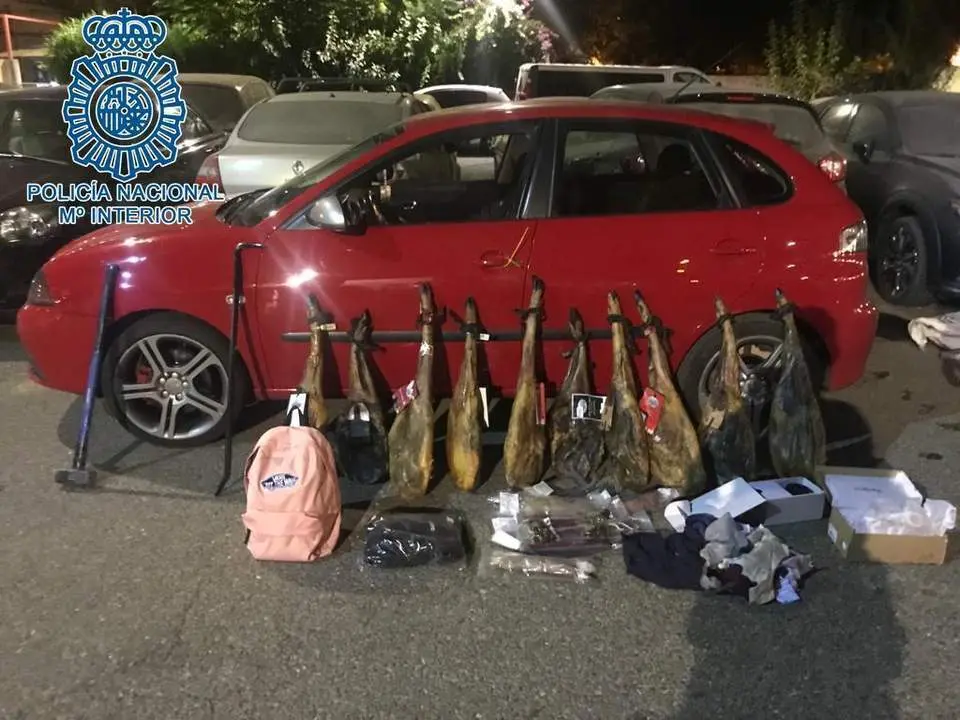 Material incautado por la Polic&iacute;a Nacional.  - PN