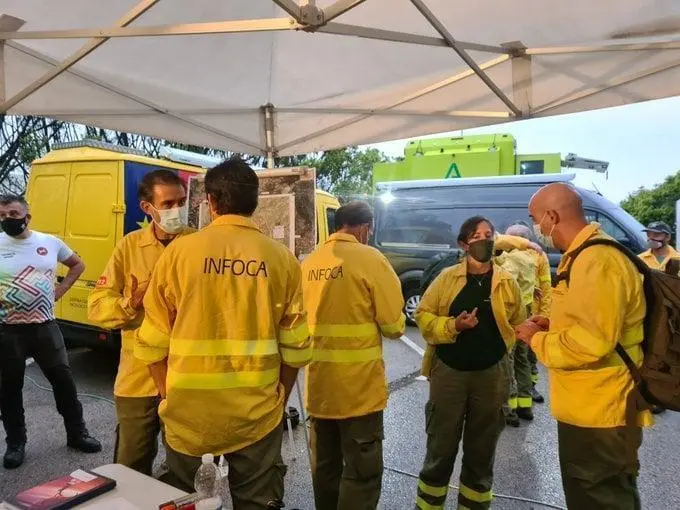Efectivos del Infoca en el PMA. - 112 Andaluc&iacute;a