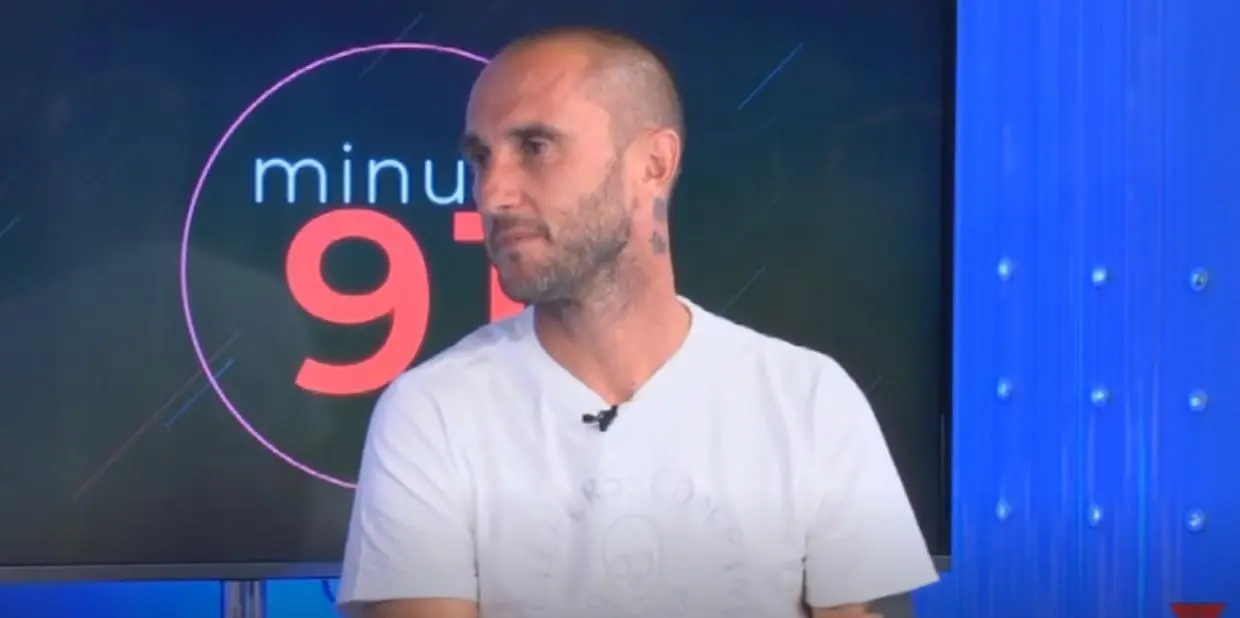 El exdelantero del Real Betis, Dani Mart&iacute;n, en el plat&oacute; de Minuto91 durante la noche del pasado lunes. - 7tv