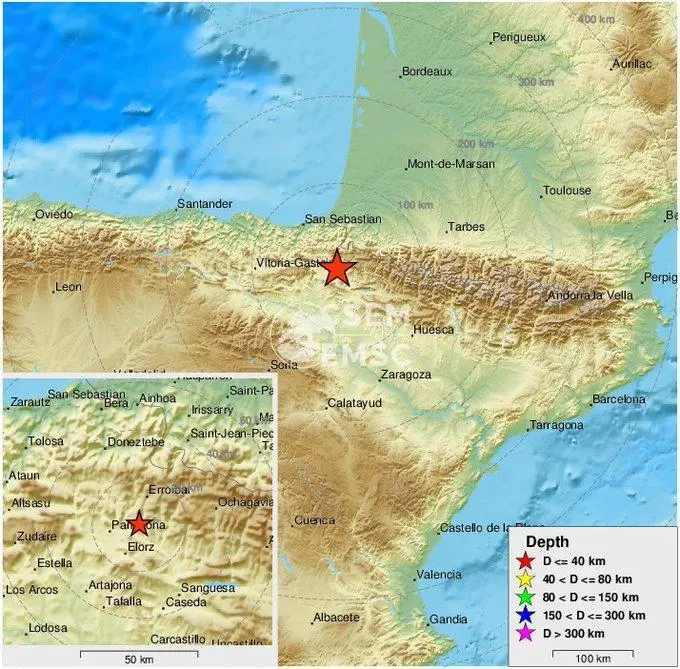 Terremoto en Navarra. - @LastQuake