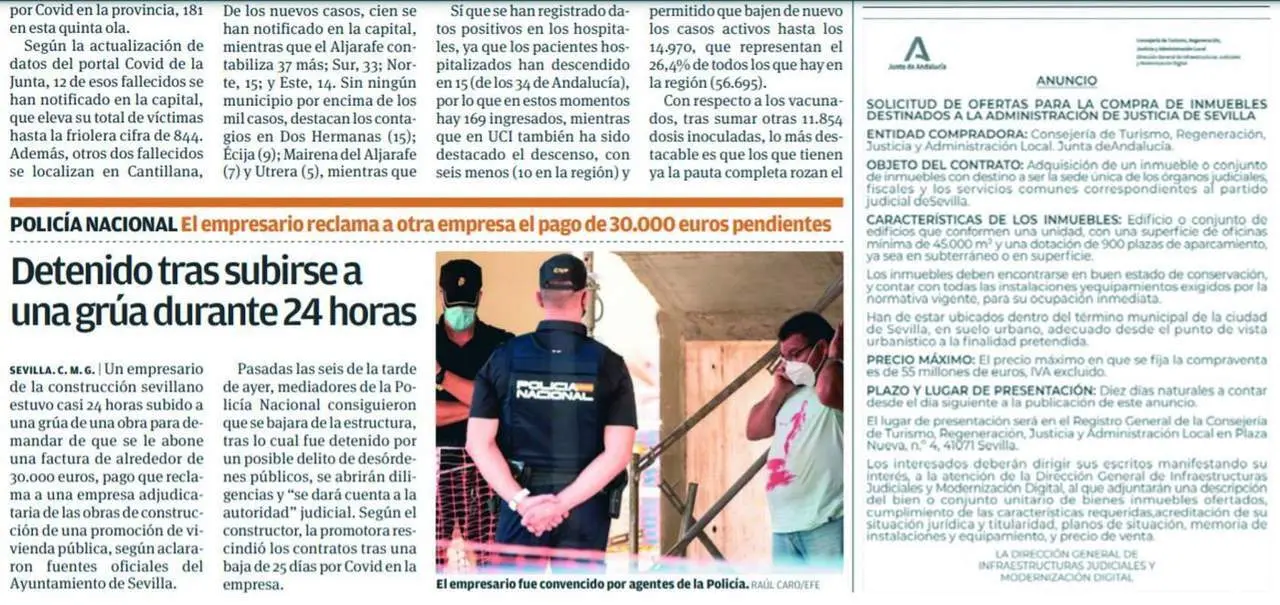 El anuncio publicado en el Viva el pasado 9 de septiembre. - Viva
